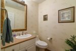 Half bath adjacent to the main living area.